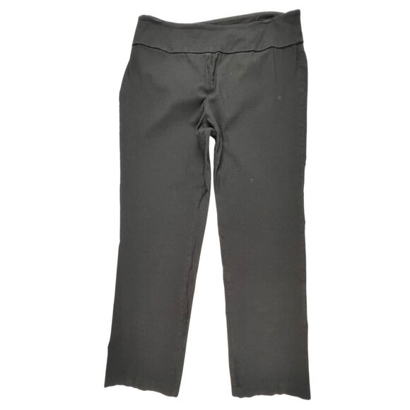 Alyx Pants 2X Black Short Stretch Straight Leg Knit Pull On Easy Wear Slacks - Picture 1 of 10